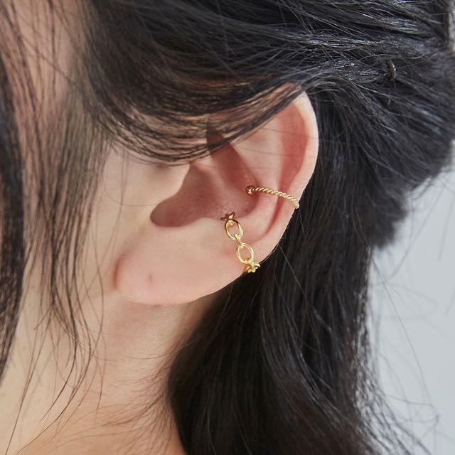 [차*우, 레드벨*착용]dot point earcuff set