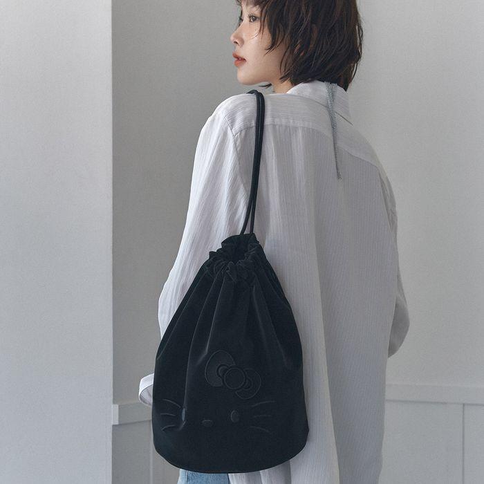 Haze String Backpack Hello Kitty Black