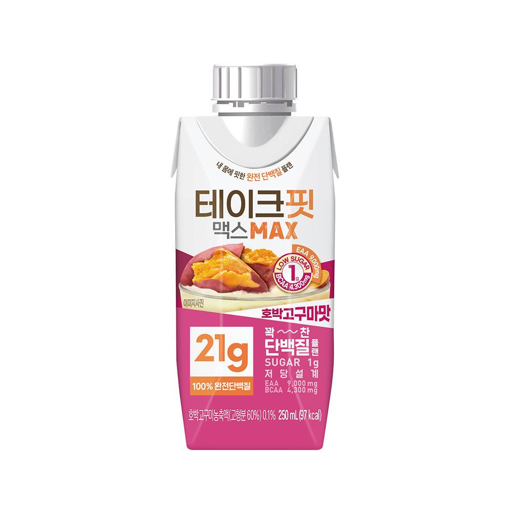 테이크핏 맥스 호박고구마맛 250ml X 24입 마시는 단백질 음료 드링크