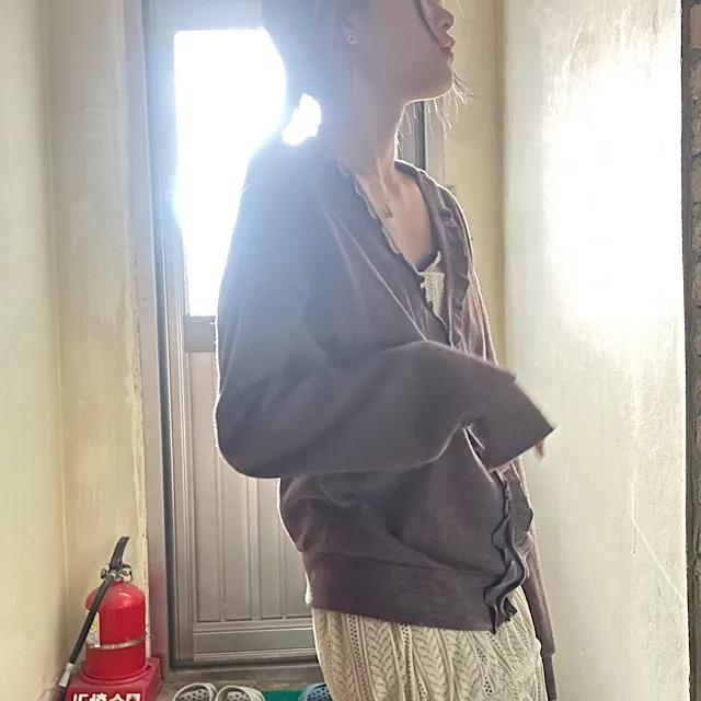 *추천* 빈티지 프릴 가디건 3color