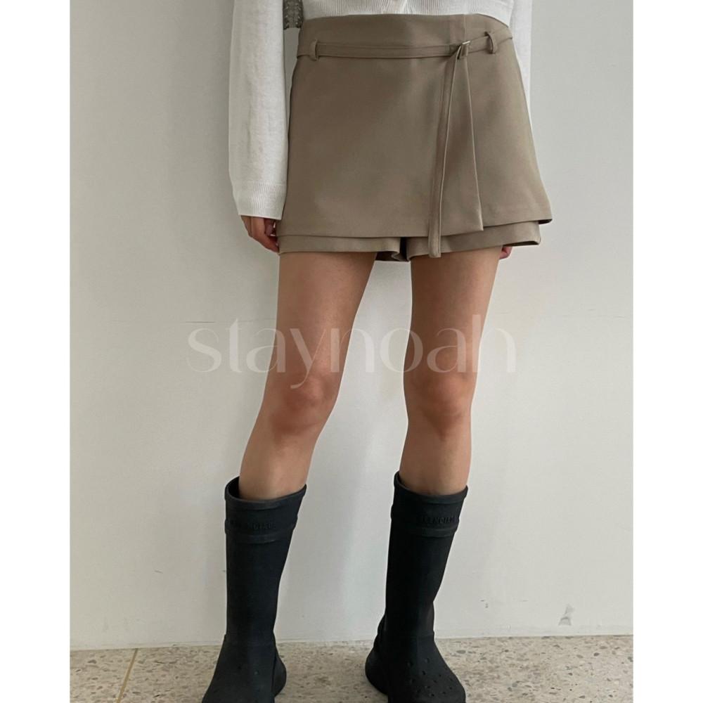meetme 미트미 에릭 랩 숏 팬츠 벨트 미니 치마바지 (3c)
