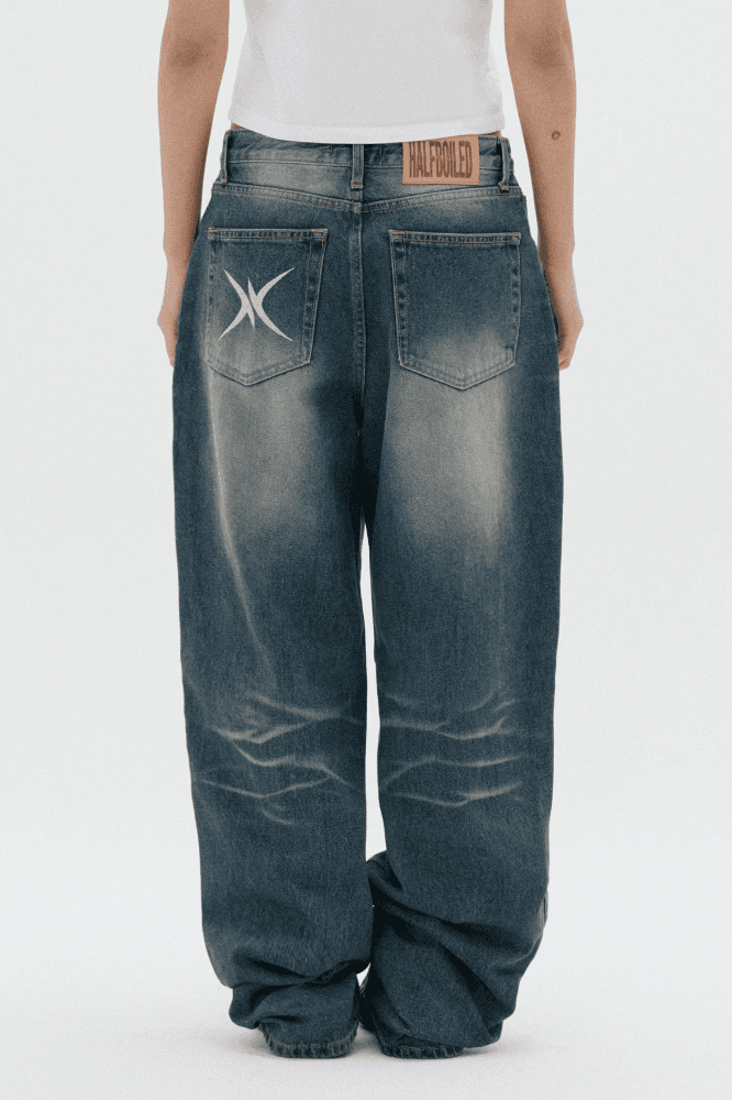 LOGO DENIM PANTS_BLUE ( RELEASE SALE 20% )