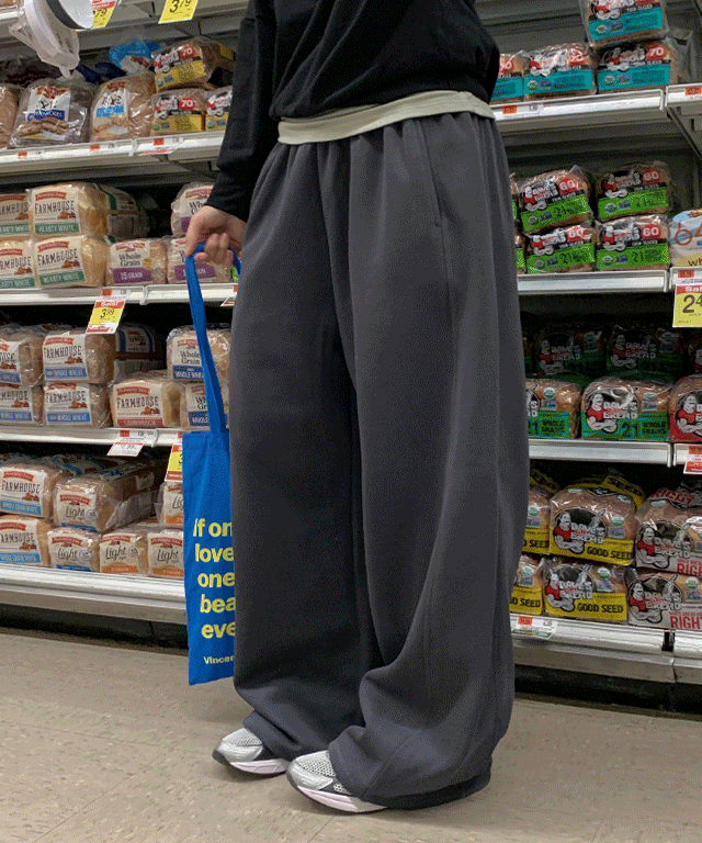 데일리쥬 [무료배송] 트레온 와이드 스트링 트레이닝 밴딩 팬츠