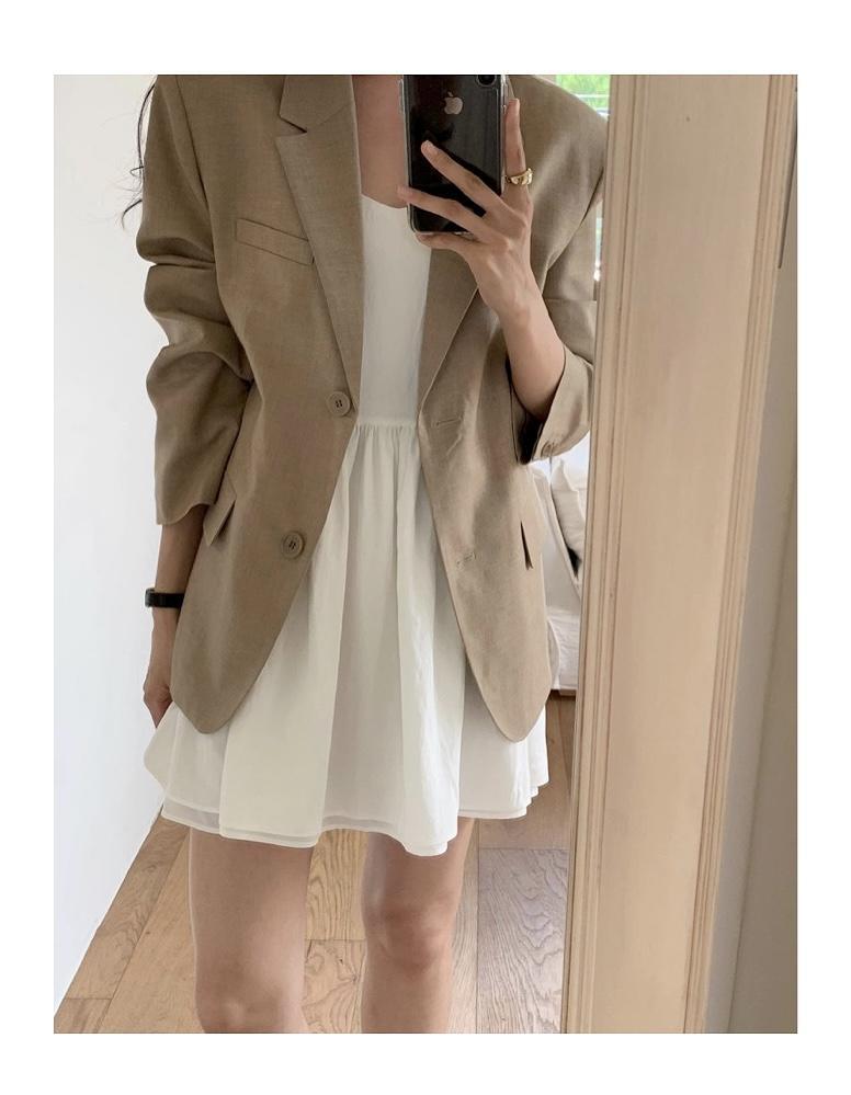 비엔느 [쿠폰] riette 리에뜨 피아 슬리브리스 플레어 나시 원피스 (2c)