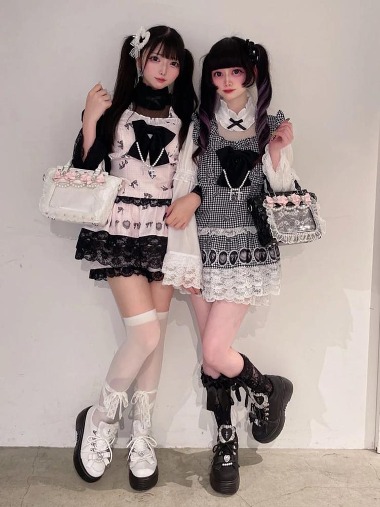 千鳥とリボンとケーキのお姫様プリントSETUP