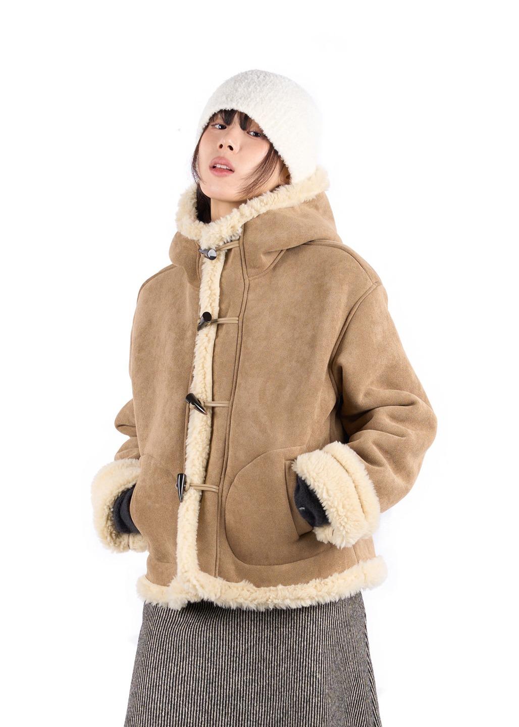 HOOD DUFFLE SHEARING JACKET