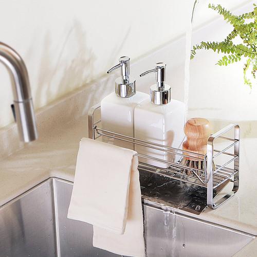 업그레이드 물때없는 304올스텐 와이드 물빠짐 수세미 거치대