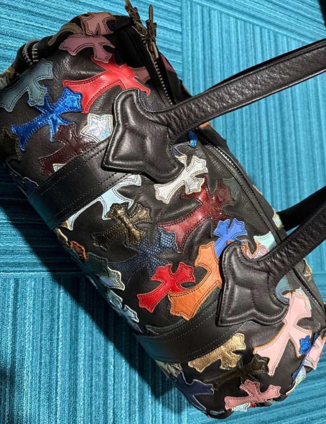 CHROME HEARTS クロムハーツ クロスパッチ マルチカラー ボストンバッグ | chromehearts