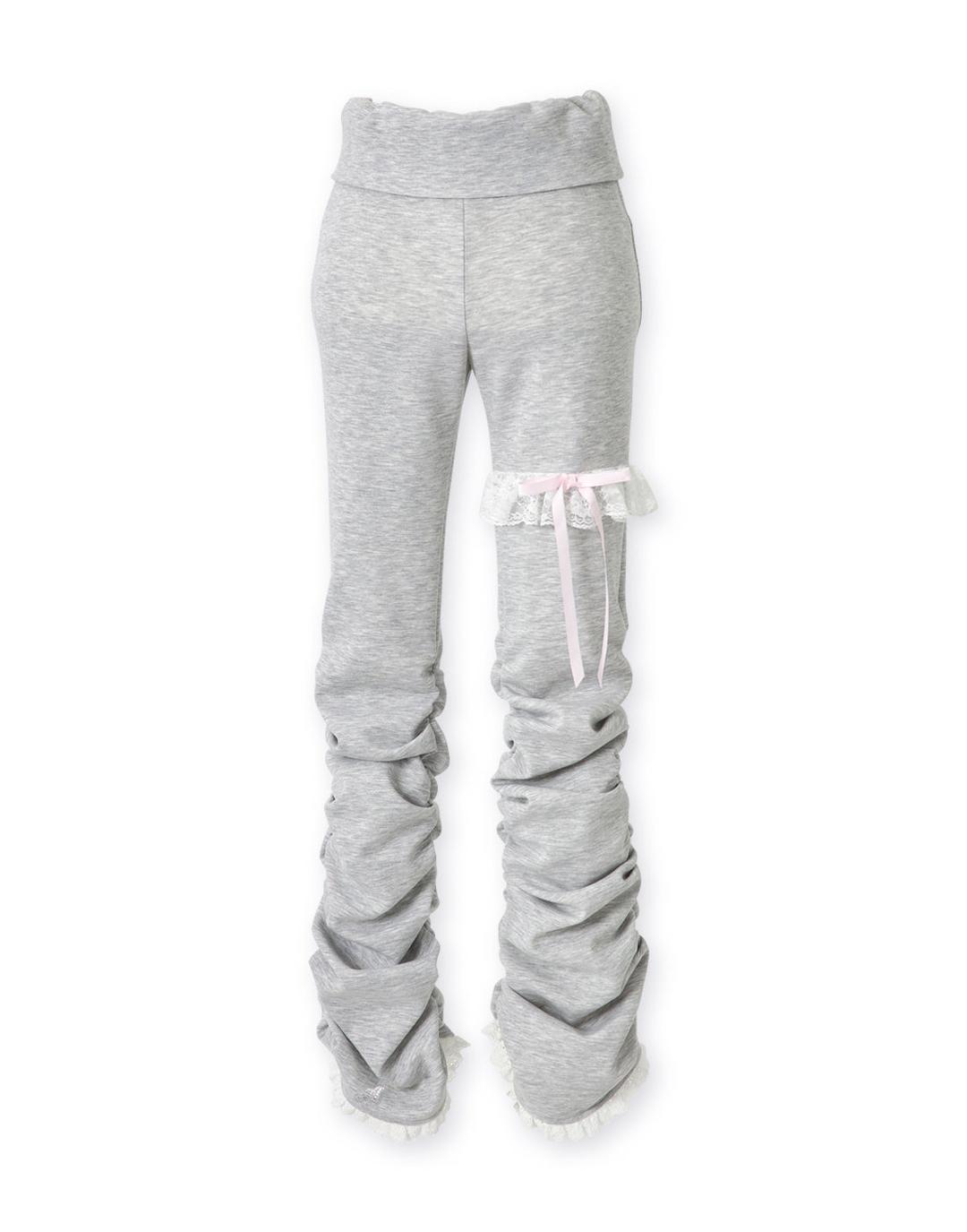 【7月発送】Lace ribbon garter gather pants