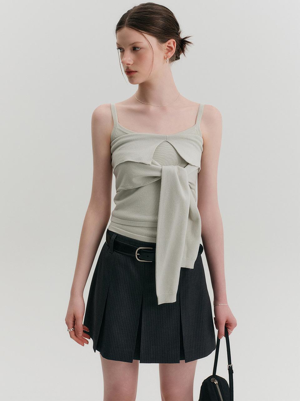 룩캐스트 아벨 레이어드 니트 탑 셋트_민트 / ABEL LAYERD KNIT TOP SET_MINT