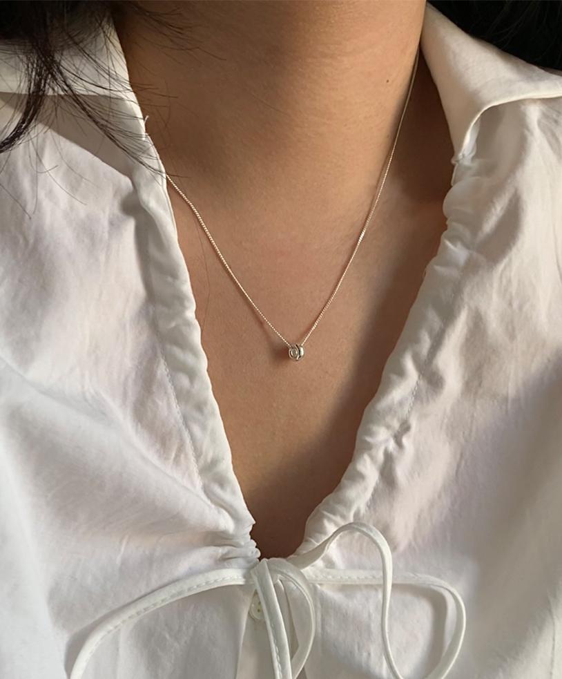 (silver925) Simple loop necklace
