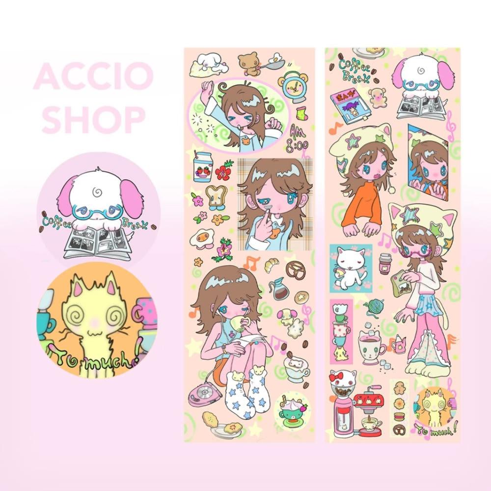 [ ACCIO SHOP ] Coffee Break 롤 스티커