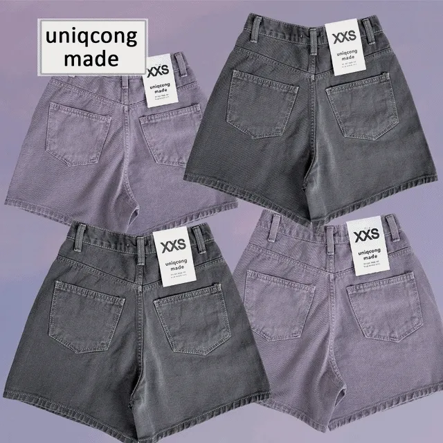 [자체제작/허리쏘옥] 소장가치up! 다잉 워싱 연보라 차콜 롤업 3부 숏팬츠 페스티벌 반바지 워터밤 흠뻑쇼 썸머팬츠