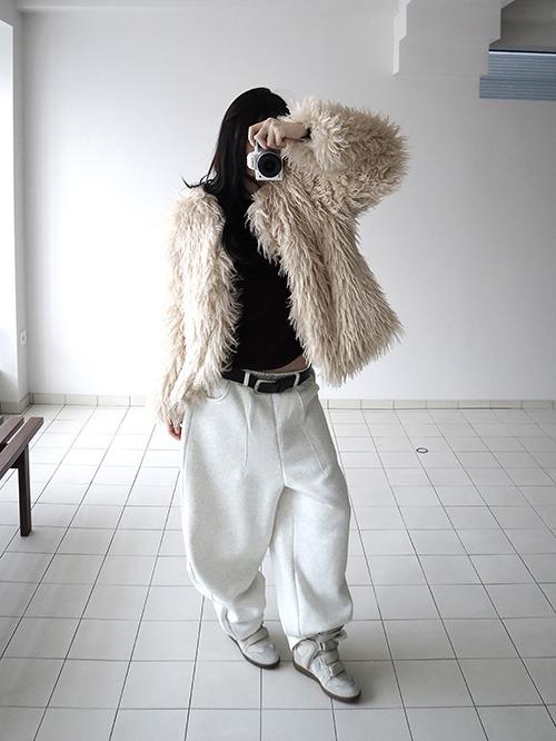 butter fur jacket, 2color