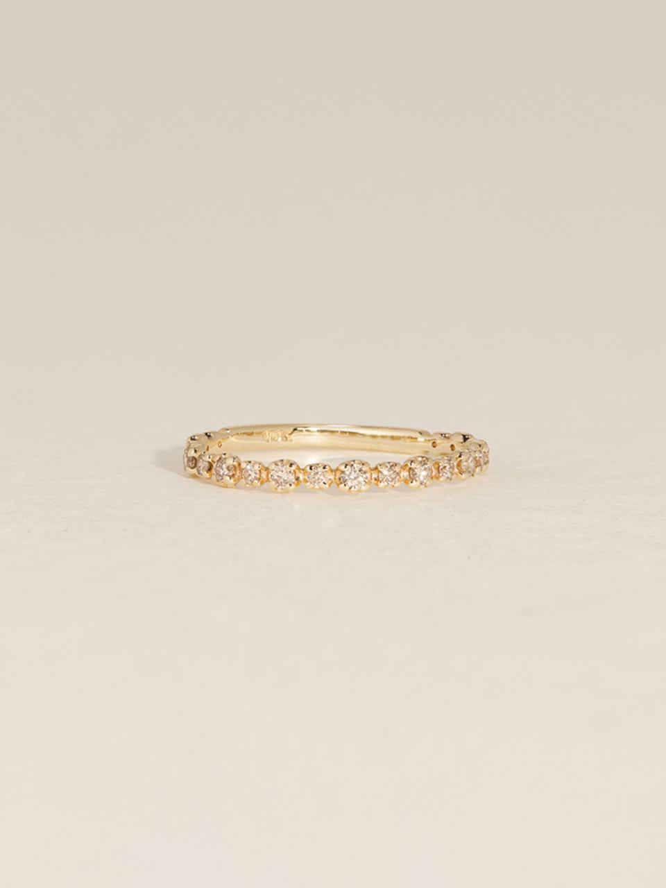 Pure Layered Cognac Point Ring