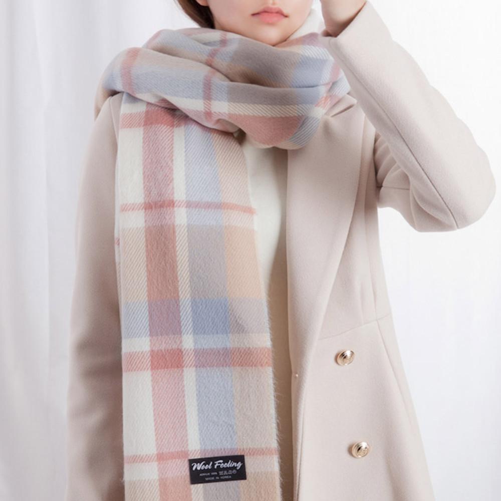파스텔 체크패턴 머플러 8color