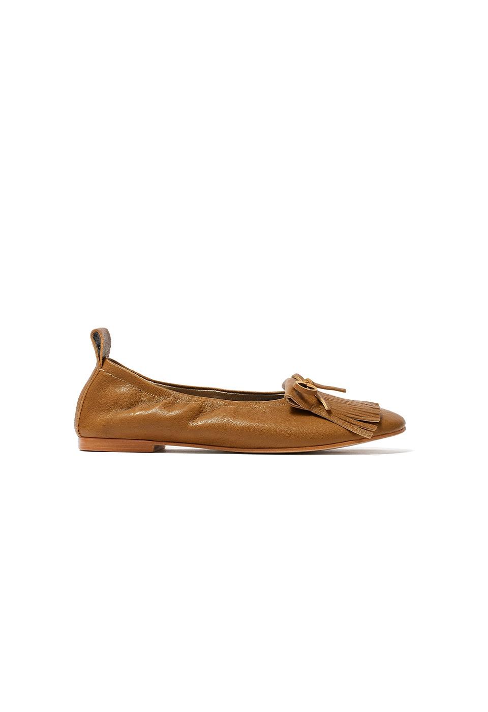 BUN FRINGE FLAT, BROWN