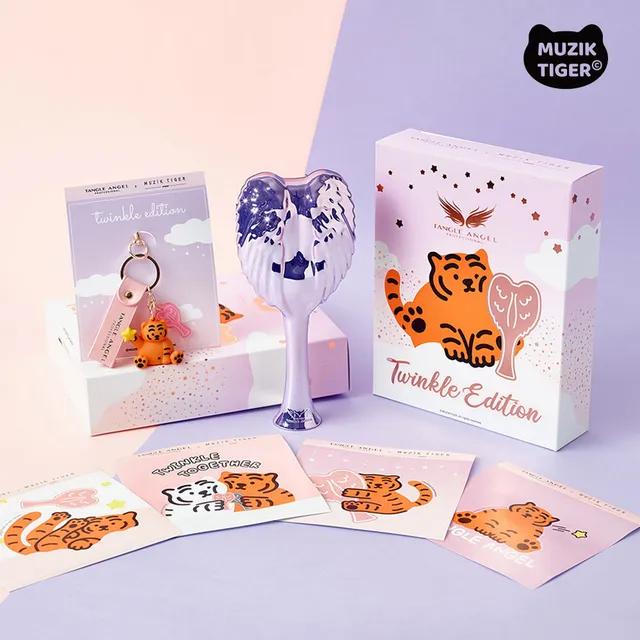 [탱글엔젤] 탱글엔젤X무직타이거 트윙클 에디션(키링+브러쉬+스티커4종)