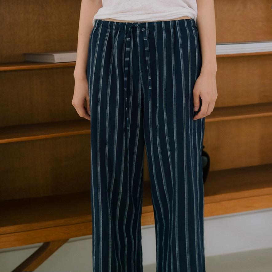 Sonia stripe pants - navy