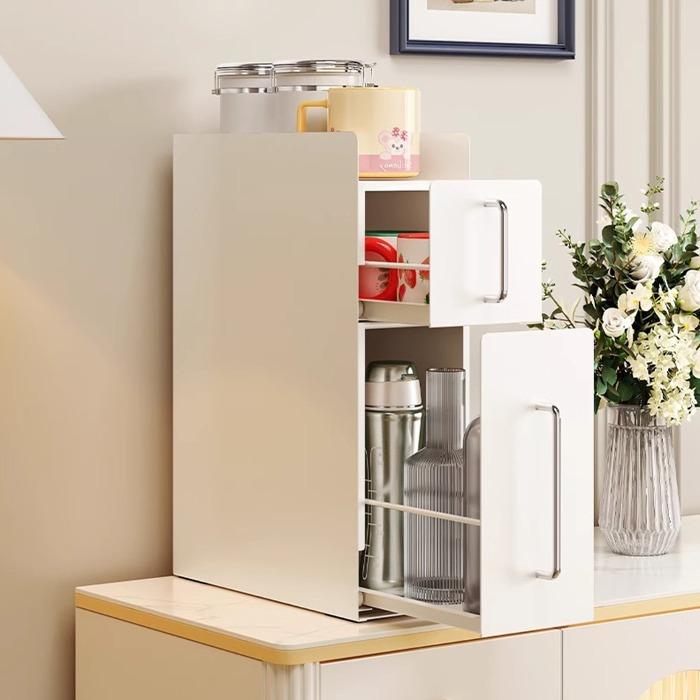 양념통정리대 주방틈새수납장 영양제정리대 슬라이딩 수납장 3단