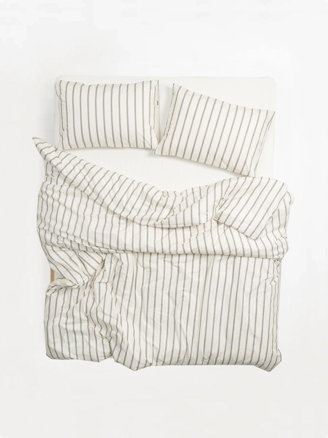 Pin stripe cotton bedding