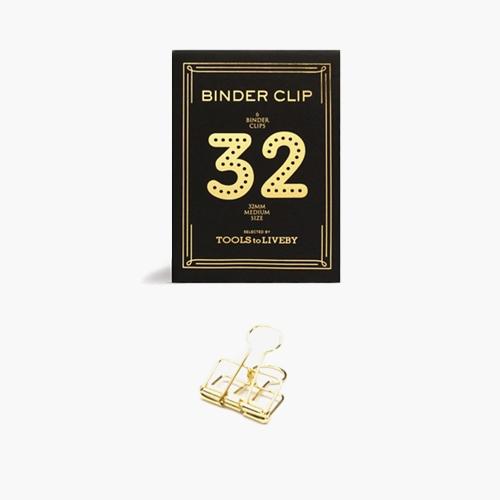 Tools to LiveBy Binder Clip 32mm (golden)