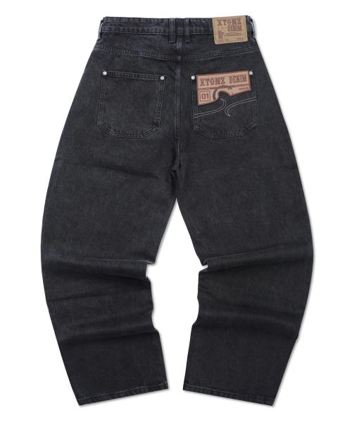 XP307 헤리티지 이지 와이드 데님 팬츠 (BLACK)