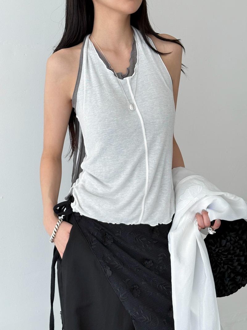 sway halter strap top (6color)