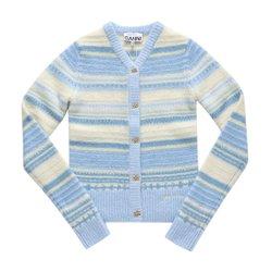 GANNI K2257 271 스트라이프 소프트 울 여성 니트