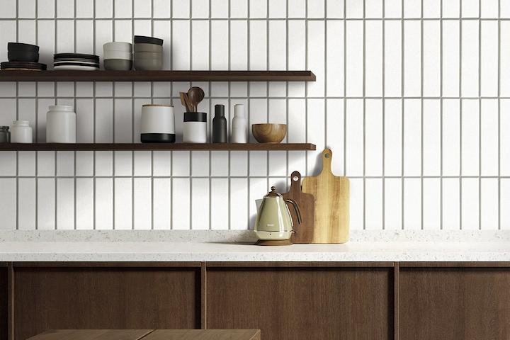 붙이는 직사각타일 풀바른벽지 셀프도배 실크벽지