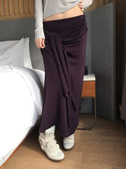 maxi tie skirt, 2color