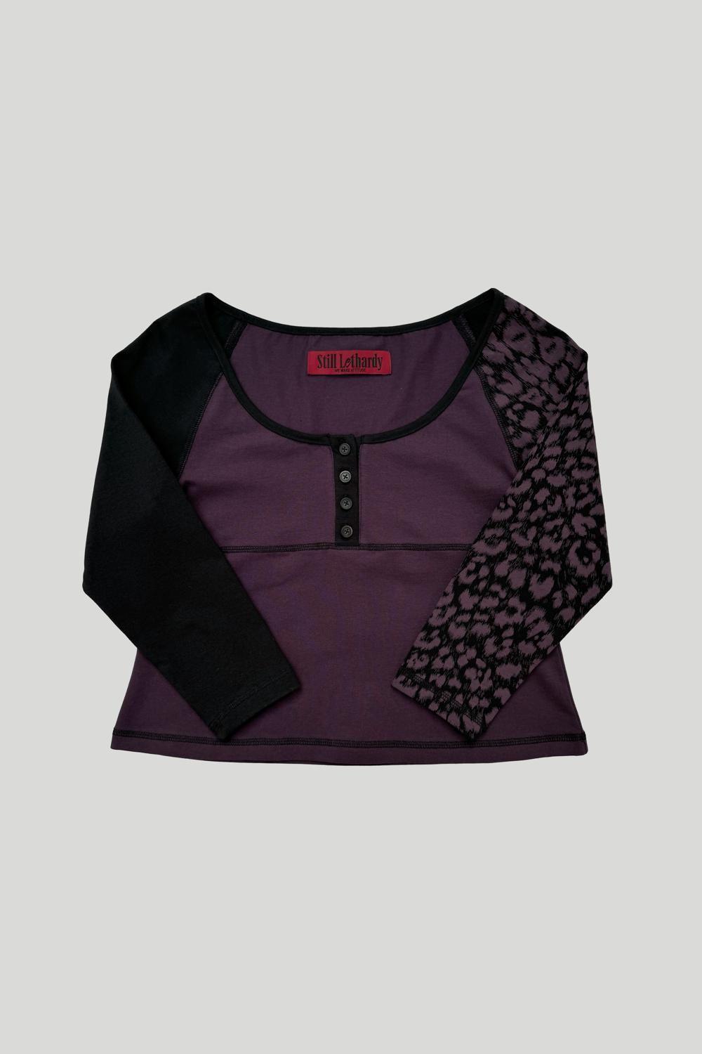 [STILL LETHARDY] 3/4 SLEEVE RAGLAN CROP T-SHIRT