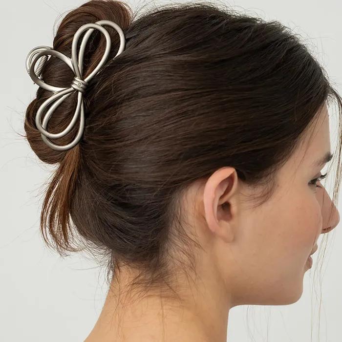 [선물포장]Multi metal ribbon hair claw clip_6 colors