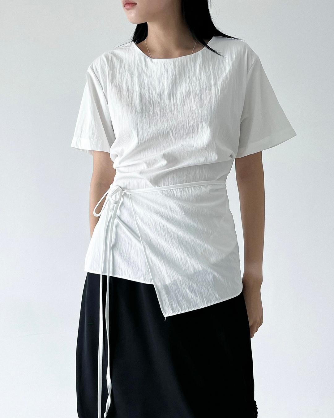 슬로 랩 버튼 반팔 티셔츠 [2co]