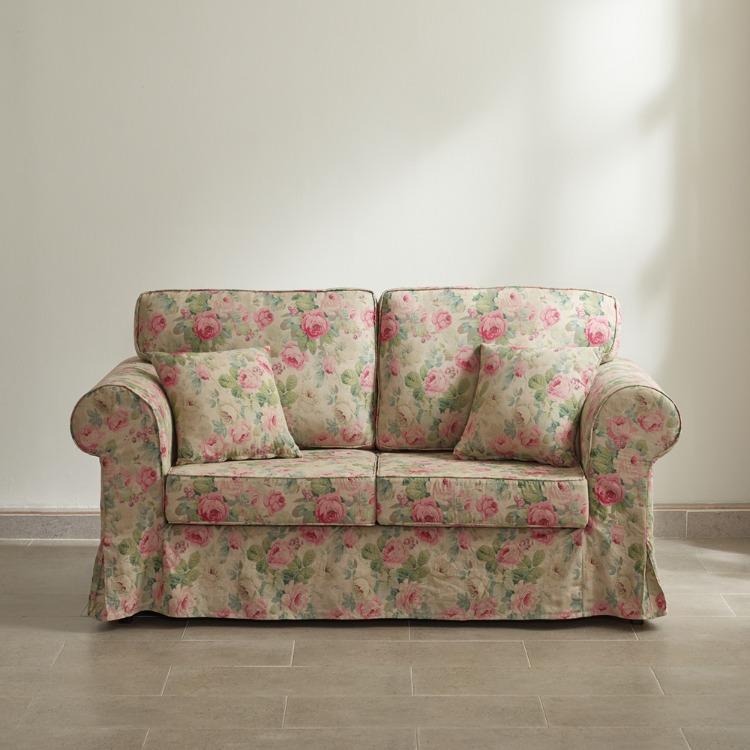 프렌치 풀커버 2인소파 빈티지플라워 커버분리세탁 색상변경가능