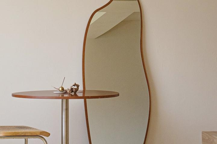 루아 원목 비정형 전신거울 2colors