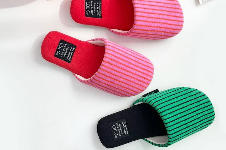 팬덤 타올 스트라이프 포근포근 폴라플리스 실내화