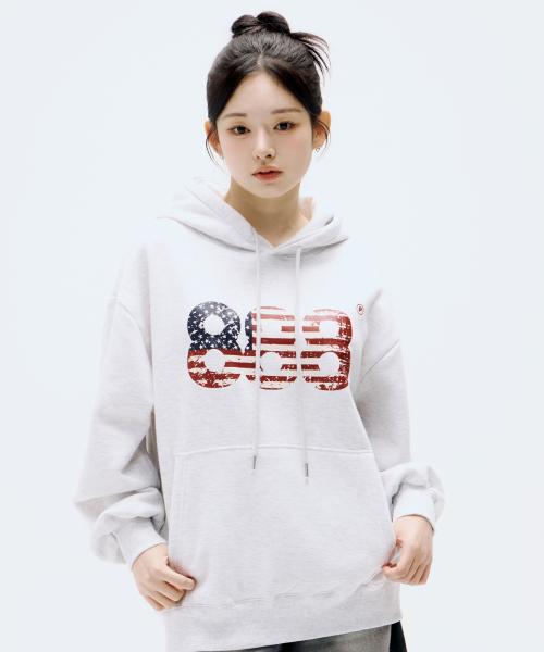 [기모/NO기모] USA NUMBER.888 오버핏 후드 티셔츠 7 COLORS