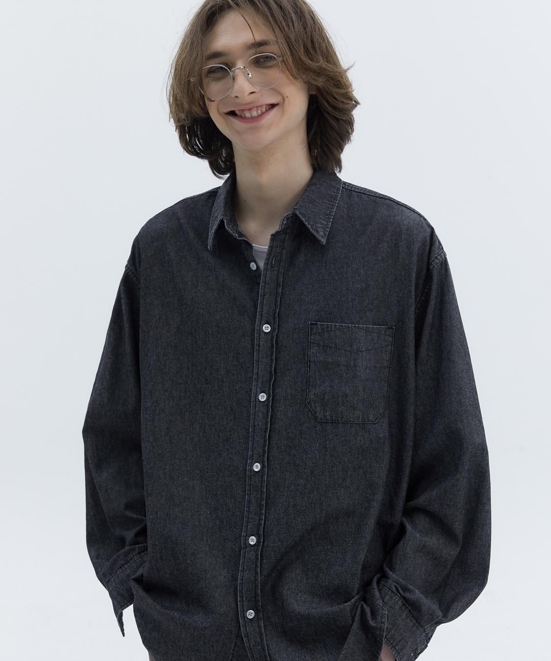 Like denim shirt_Black Denim