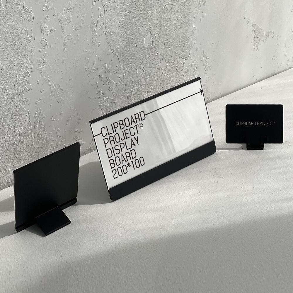 메탈 아크릴 POP 꽂이 아크릴 안내판 테이블 POP 케이스 매트블랙 100