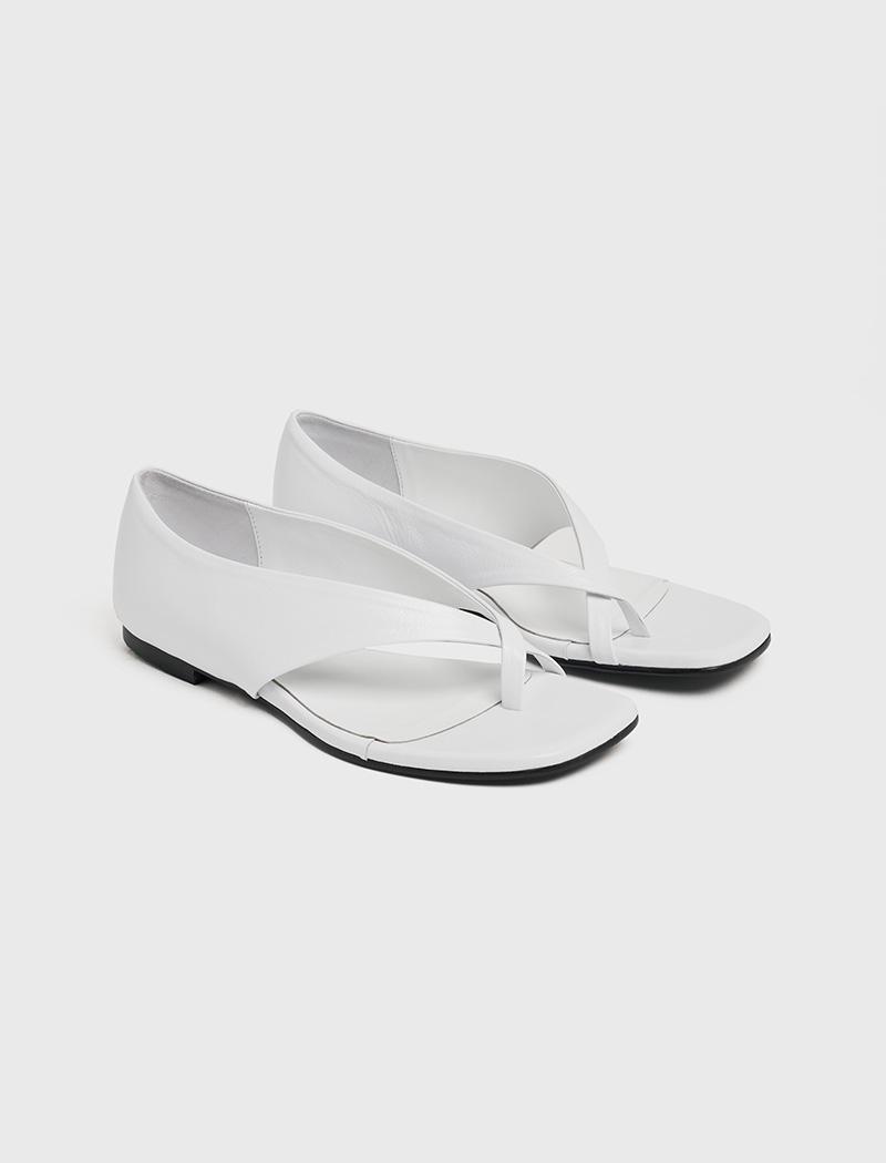LILLE wrapped flats_white