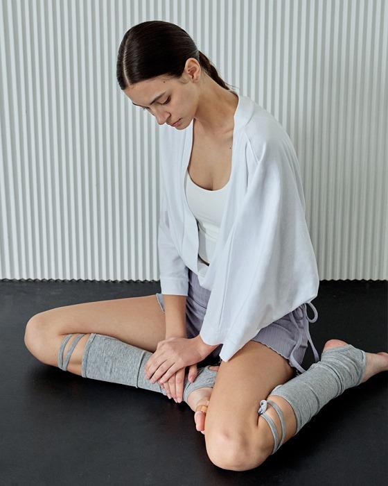 스트링 레그 워머DEVI-S0003-멜란지그레이