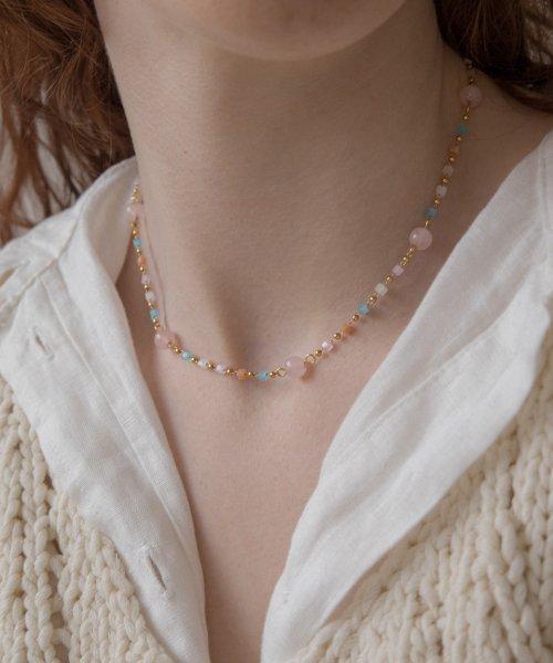 Pastel sugar candy ball chain necklace