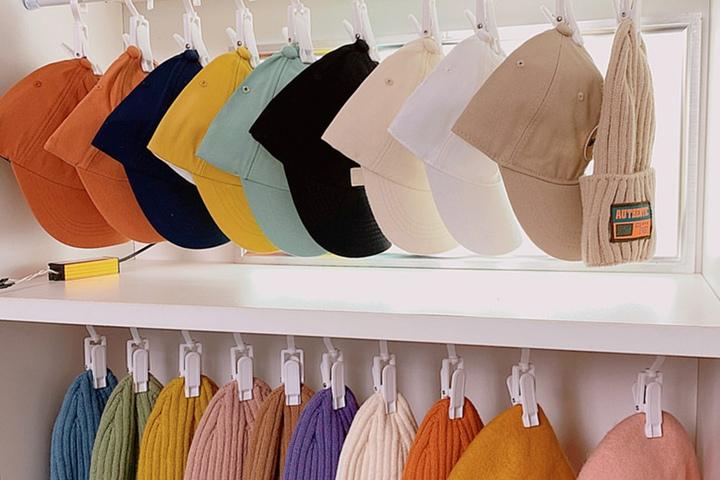 모자걸이 모자정리 빨래집게 양말 정리 모자수납 5P