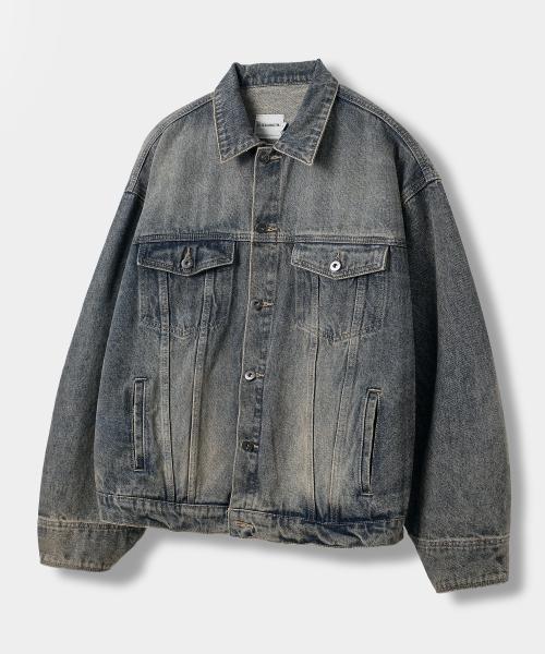 ASI OG 에센셜 트러커 자켓_데님 인디고 옐로우