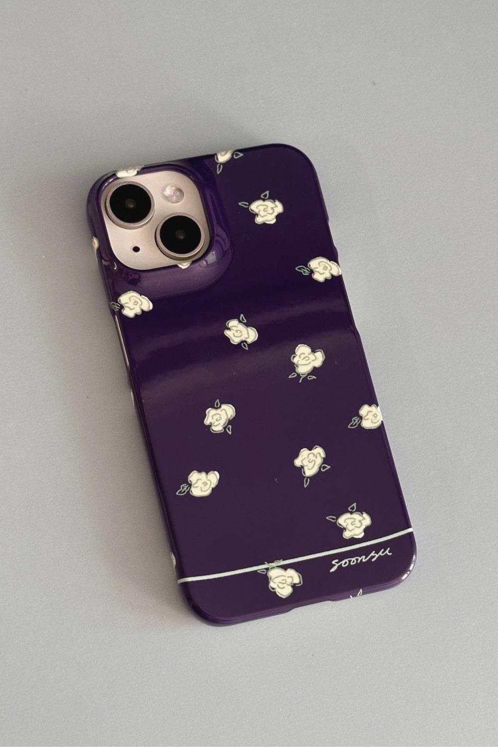 Puff Flower Case (Ink Navy)