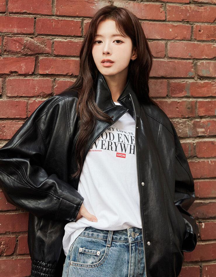 NEW [노정의] 여자 신세틱 레더 자켓