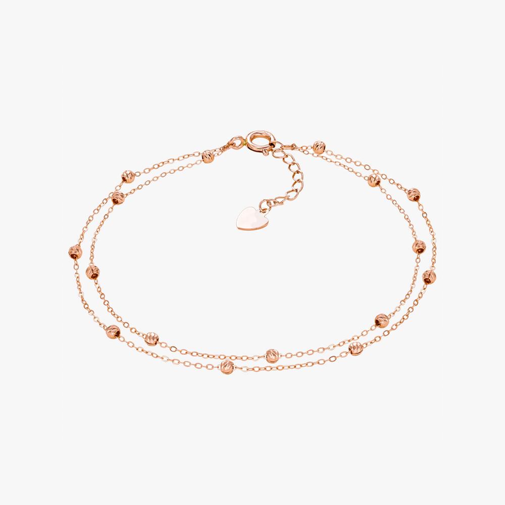 14K 듀얼컷팅 두줄 팔찌