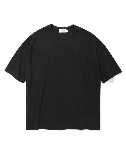 테일러 오버핏 베이직 티셔츠 (블랙)