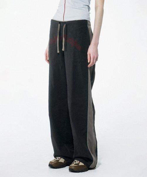 Mesh Linen Pants Charcoal